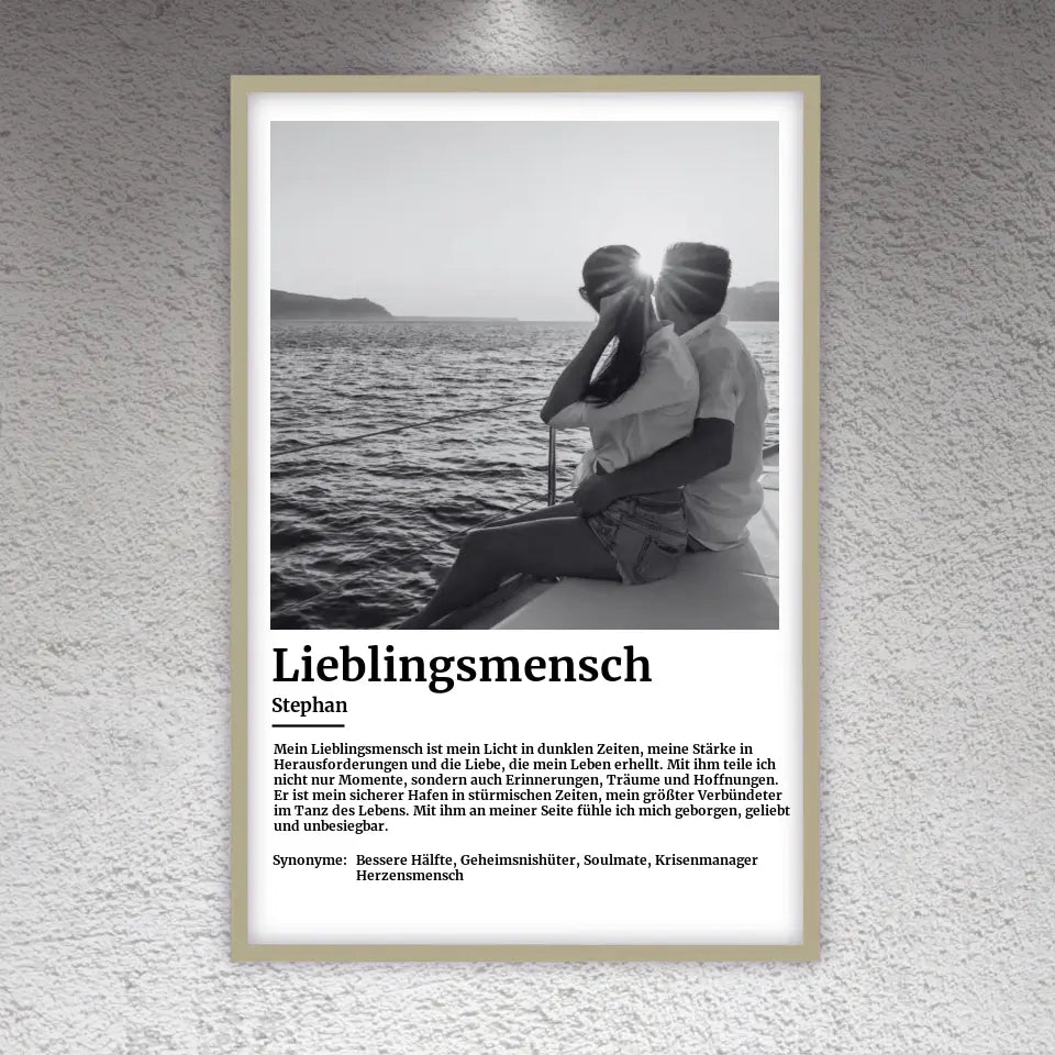 Foto mit Definition - Individuelles Poster mit Rahmen