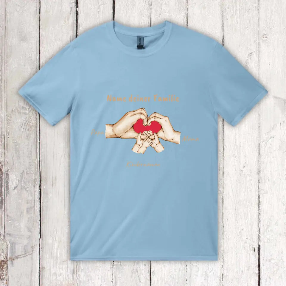 Hände mit bis zu 6 Kindern - Individuelles T-Shirt | Personalize Palace