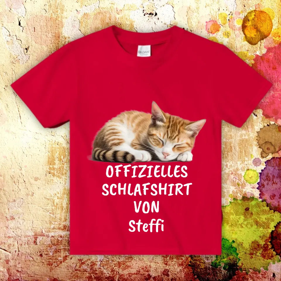 Offizielles Schlafshirt mit deinem Foto - Individuelles T-Shirt