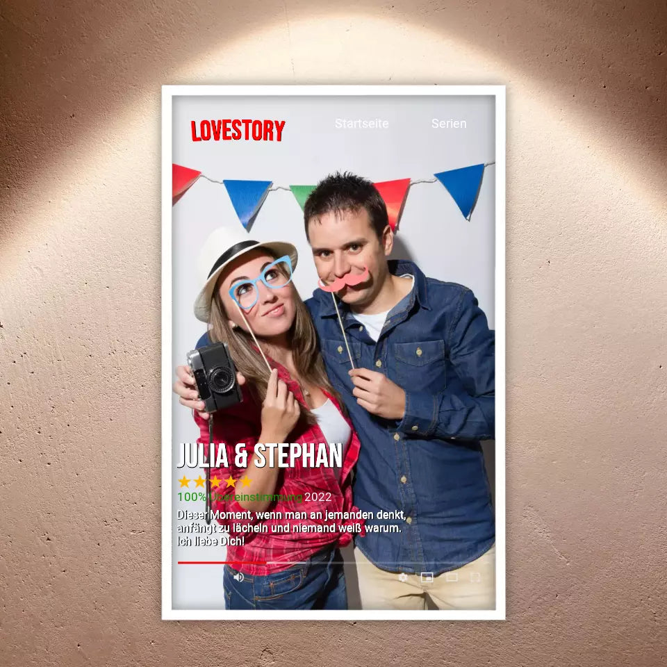 Seriencover à la Netflix - Individuelles Poster mit Galerierrahmen