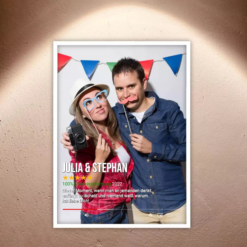 Seriencover à la Netflix - Individuelles Poster mit Galerierrahmen
