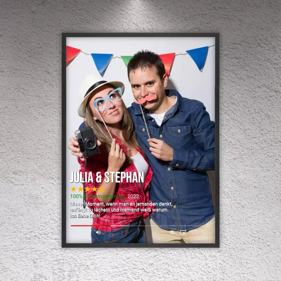 Seriencover à la Netflix - Individuelles Poster mit Galerierrahmen