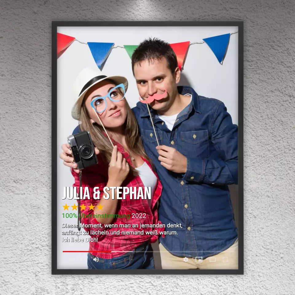Seriencover à la Netflix - Individuelles Poster mit Galerierrahmen