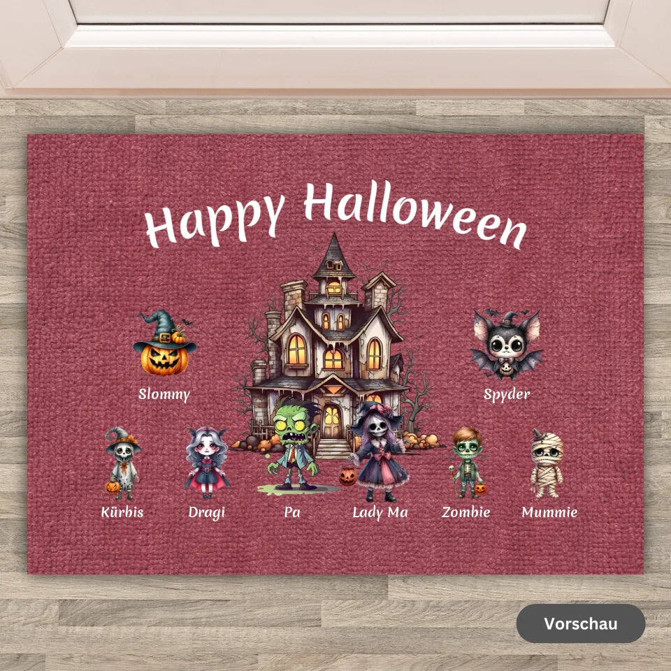 Halloween Familie - Individuelle Fußmatte