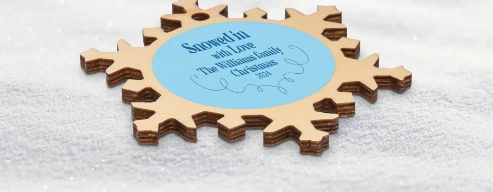 klarer Weihnachtsstern mit deinem Foto und Text - personalisiere dein X-mas | Personalize Palace