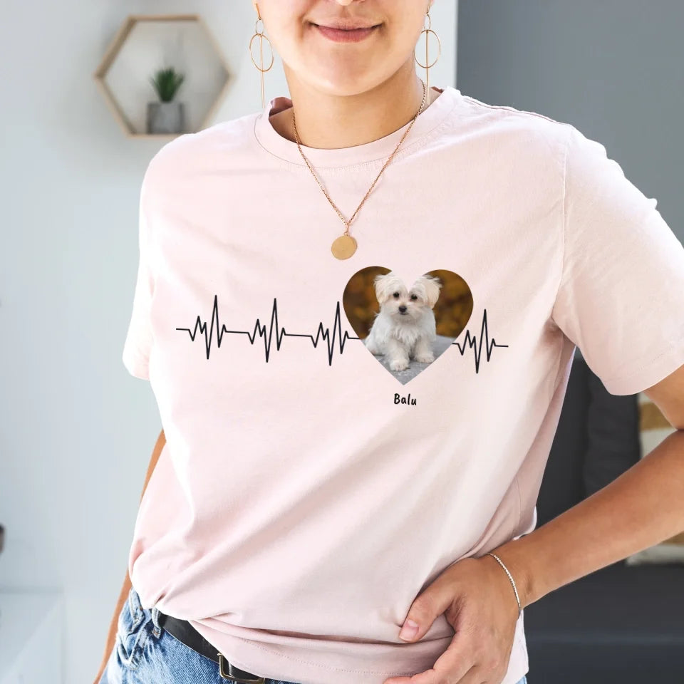 Herzschlag mit Foto - Individueller Hoodie