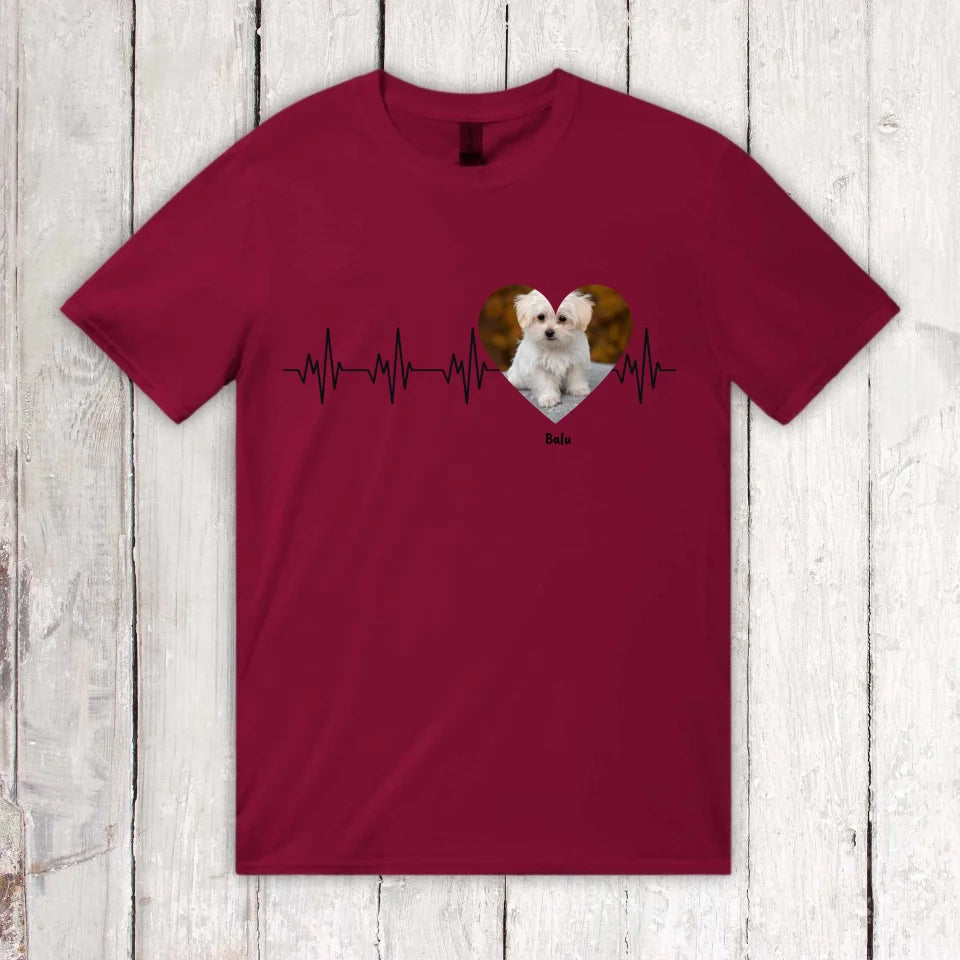 Herzschlag mit Foto - Individueller Hoodie