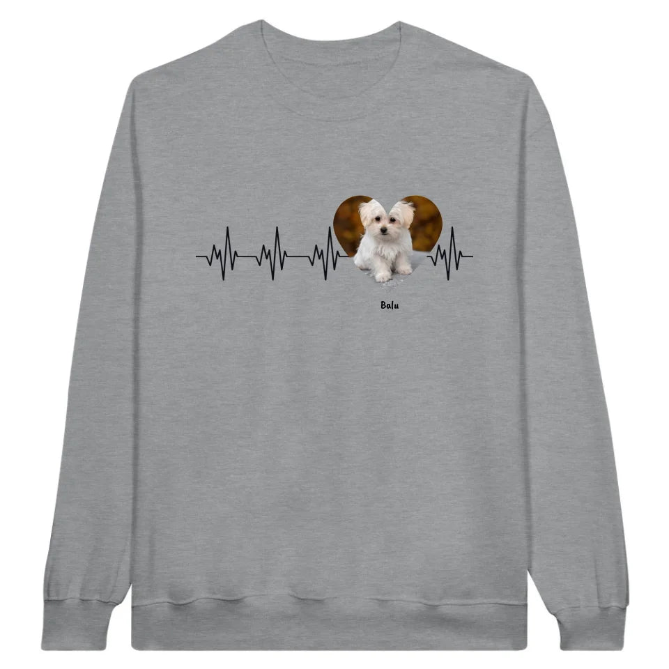 Herzschlag mit Foto - Individueller Hoodie