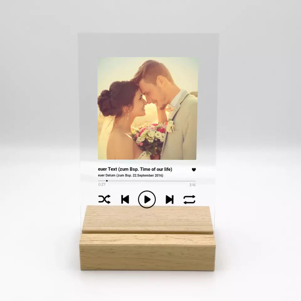 Wo alles begann - Individuelles beleuchtetes LED Acryl Herz