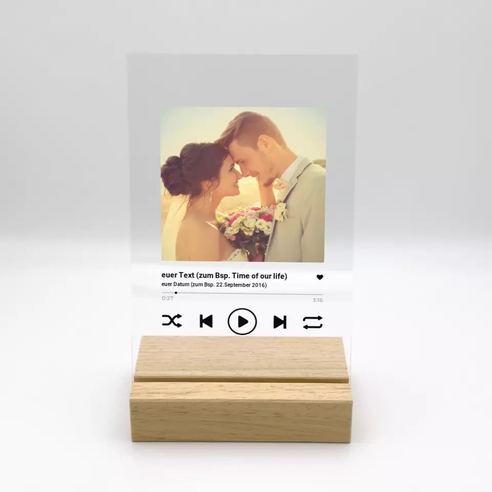 Wo alles begann - Individuelles beleuchtetes LED Acryl Herz