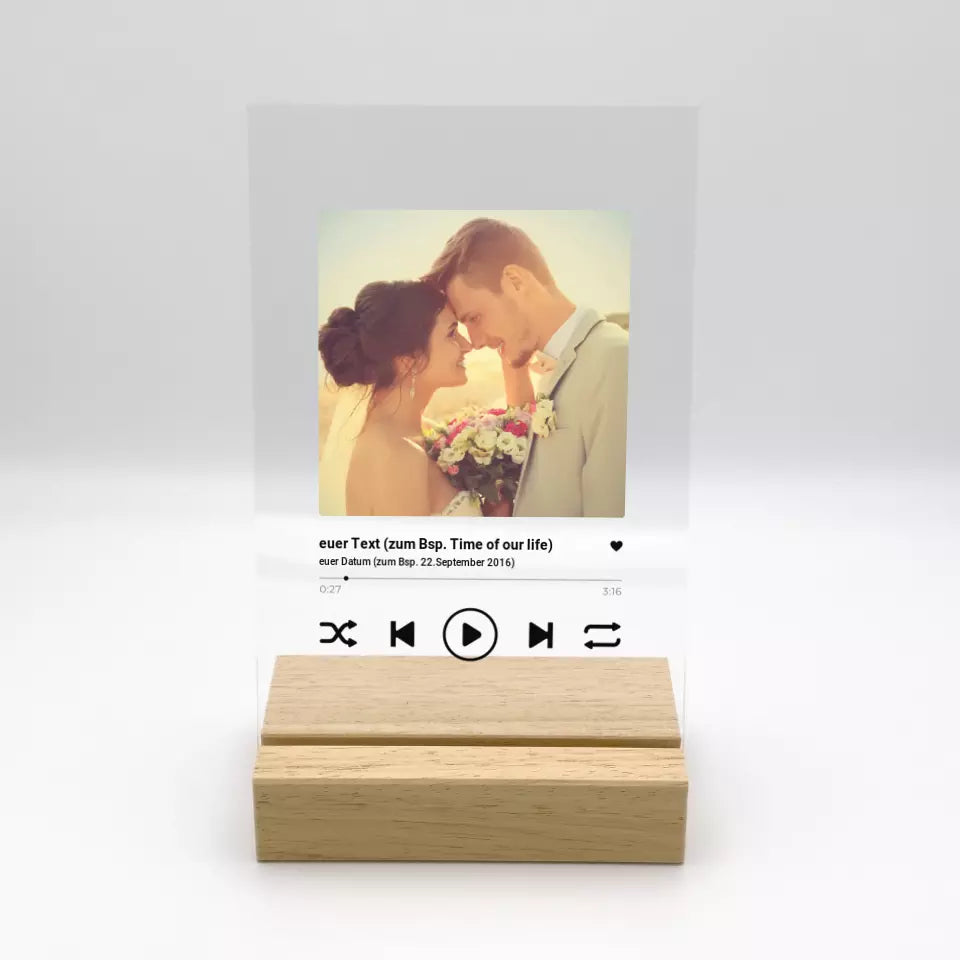 Wo alles begann - Individuelles beleuchtetes LED Acryl Herz