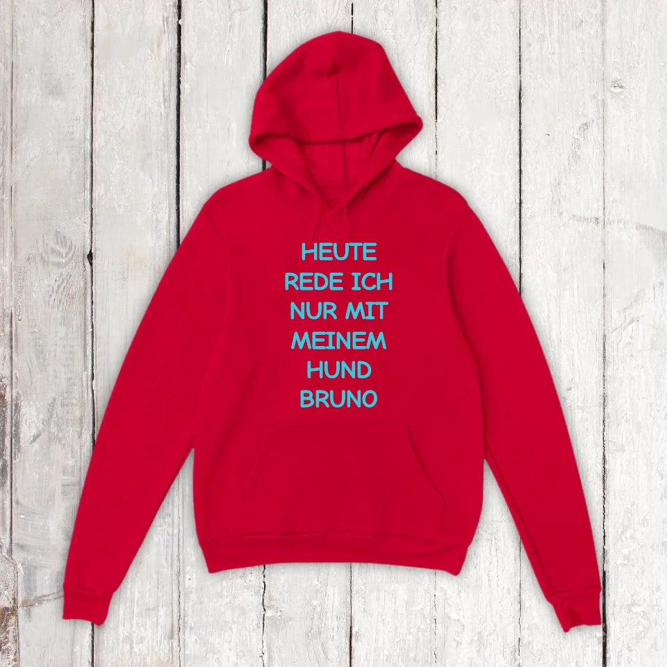 Heute rede ich nur mit meinem Hund - individueller Hoodie
