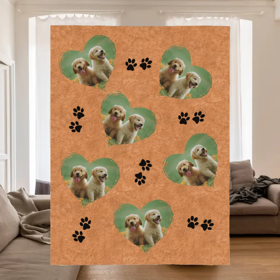 Hundedecke | Kuschel mich, wenn du mich vermisst - Individuelle Fotodecke