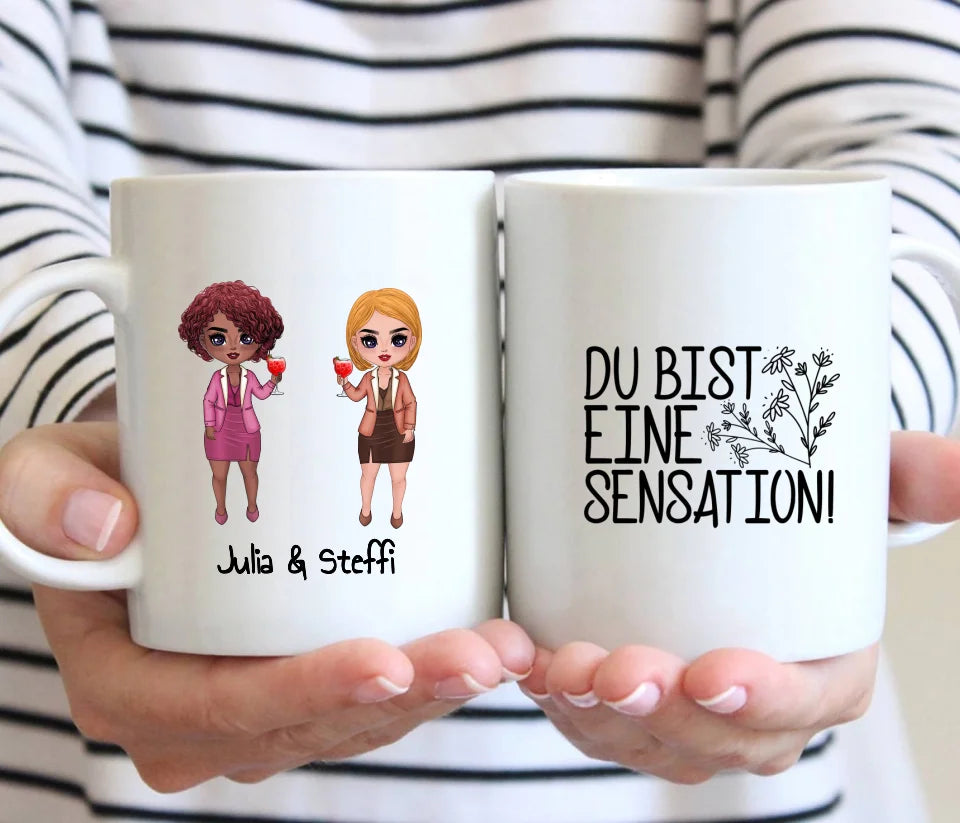 Besties, Schwestern, beste Freundinnen - Individuelle Tasse