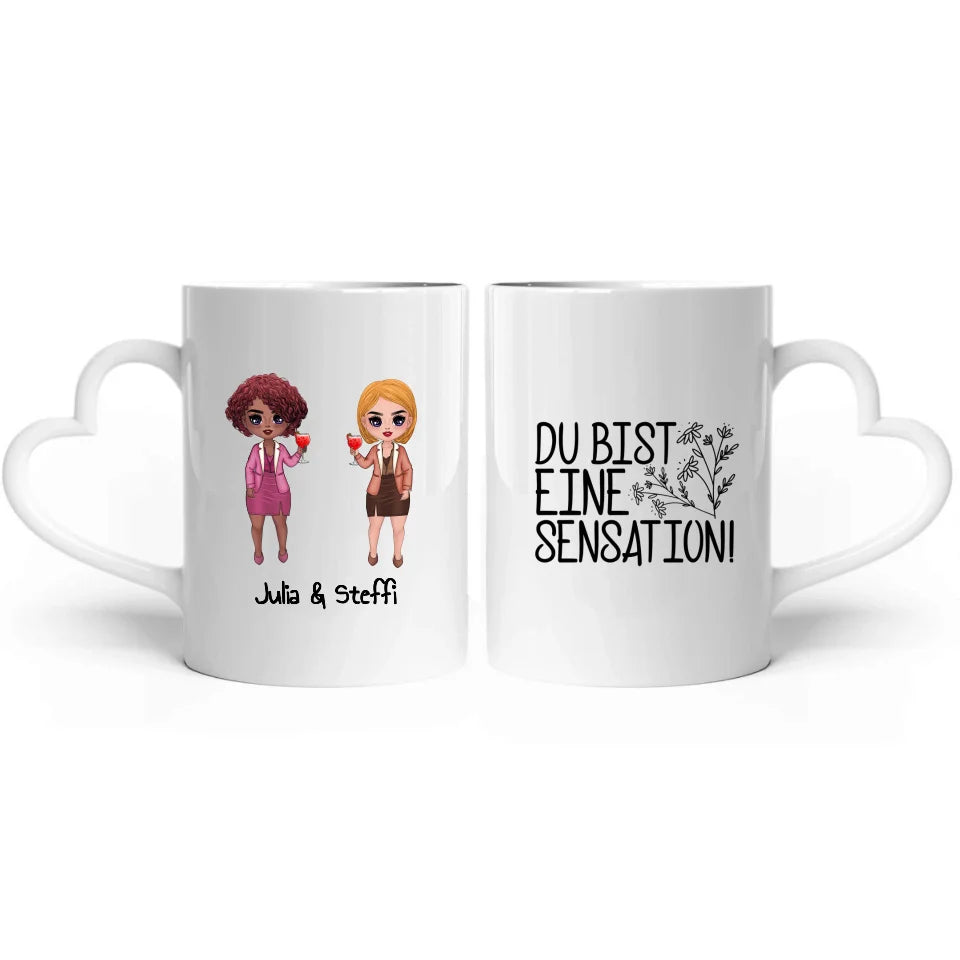 Besties, Schwestern, beste Freundinnen - Individuelle Tasse