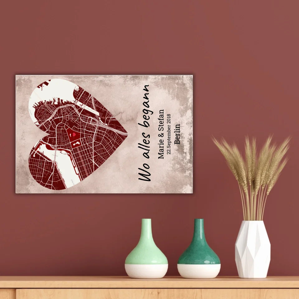 Wo alles begann - Individueller Herzteppich