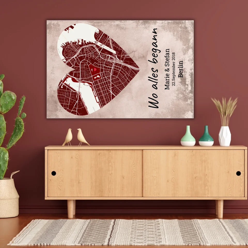 Wo alles begann - Individueller Herzteppich