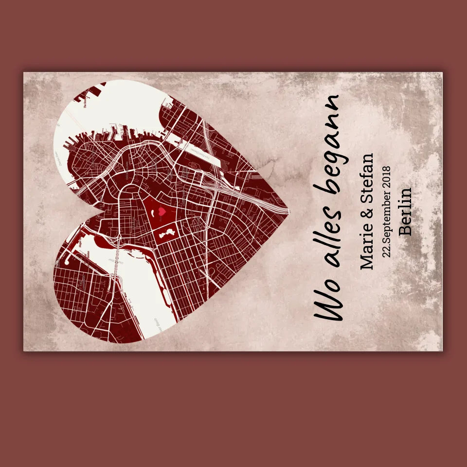 Wo alles begann - Individueller Herzteppich