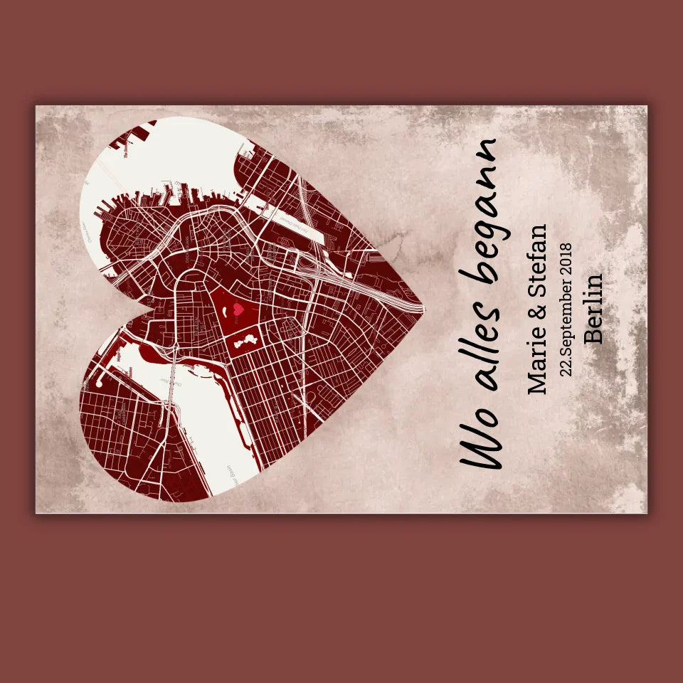 Wo alles begann - Individueller Herzteppich