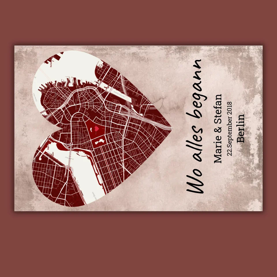 Wo alles begann - Individueller Herzteppich