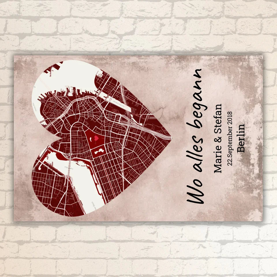 Wo alles begann - Individueller Herzteppich