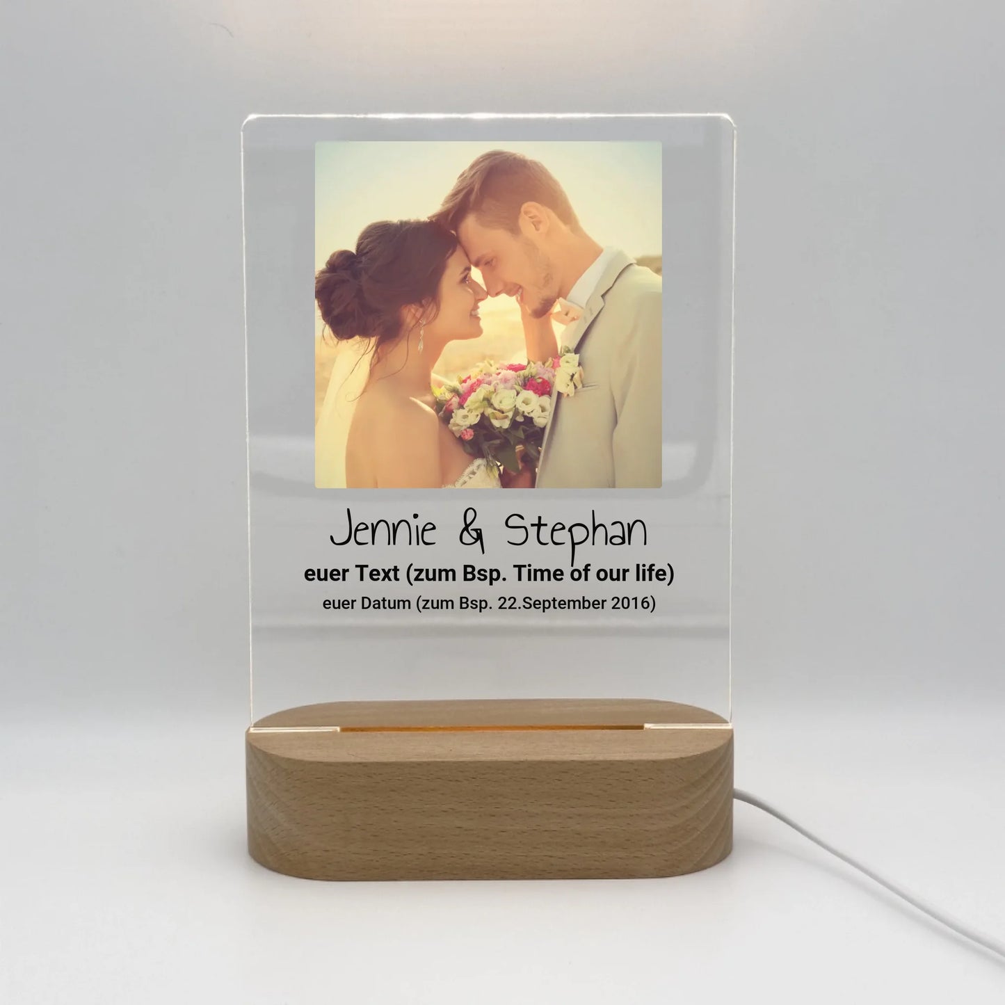 LED Scrabble Ständer - Individuelles Acryl Glas mit Ständer