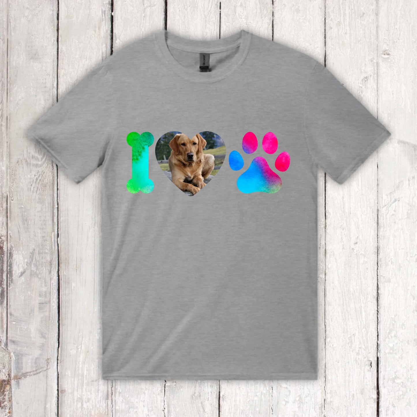 I Love Dogs mit deinem Foto - individueller Hoodie