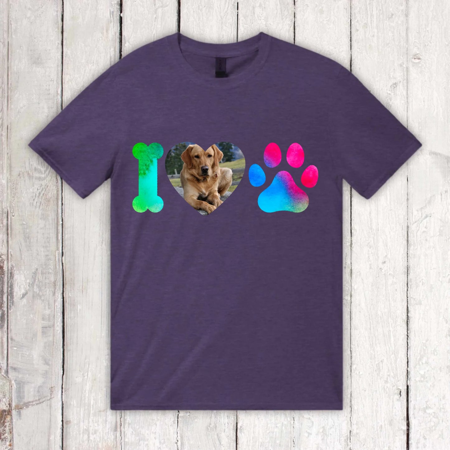 I Love Dogs mit deinem Foto - individueller Hoodie