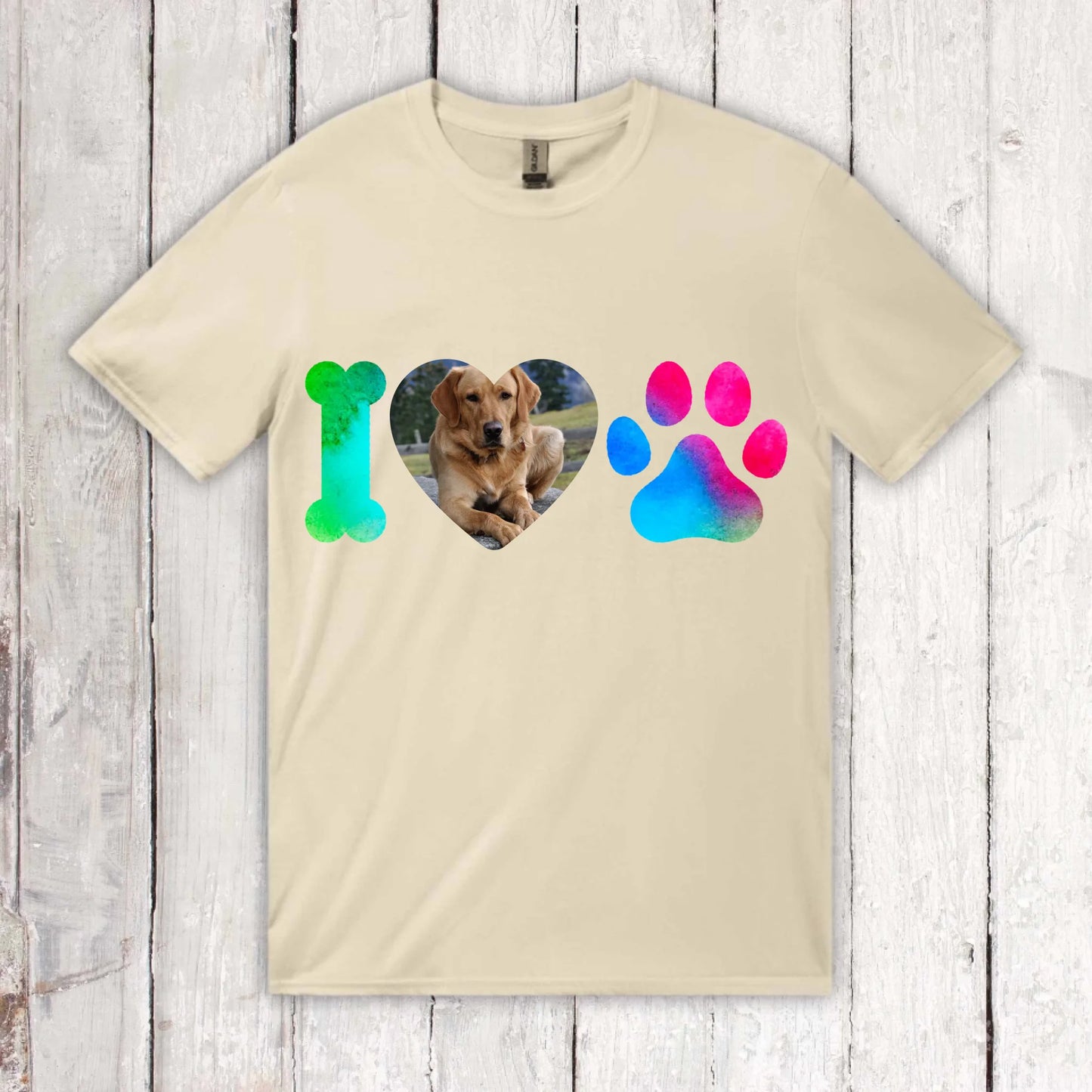 I Love Dogs mit deinem Foto - individueller Hoodie