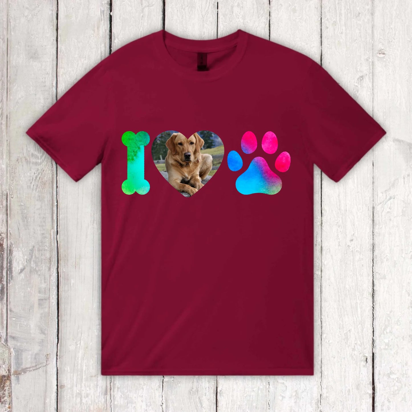 I Love Dogs mit deinem Foto - individueller Hoodie