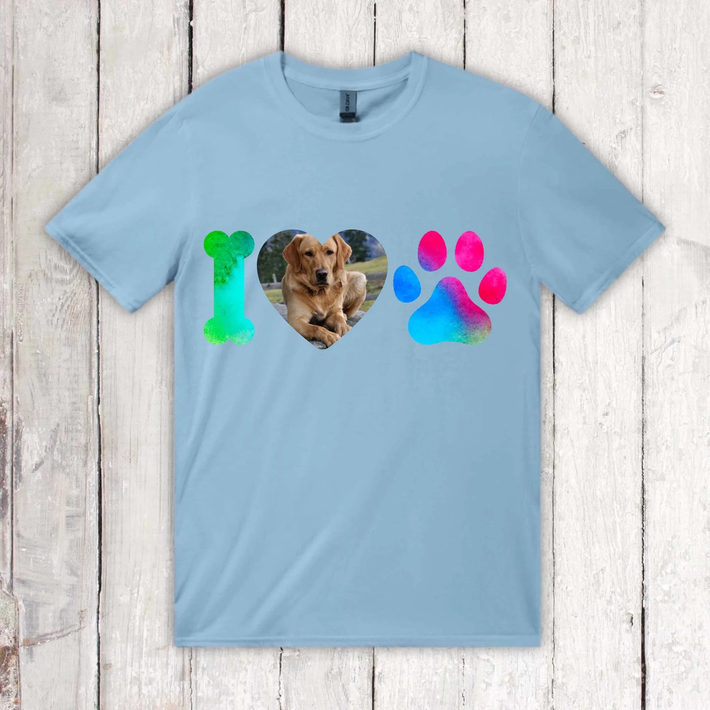 I Love Dogs mit deinem Foto - individueller Hoodie