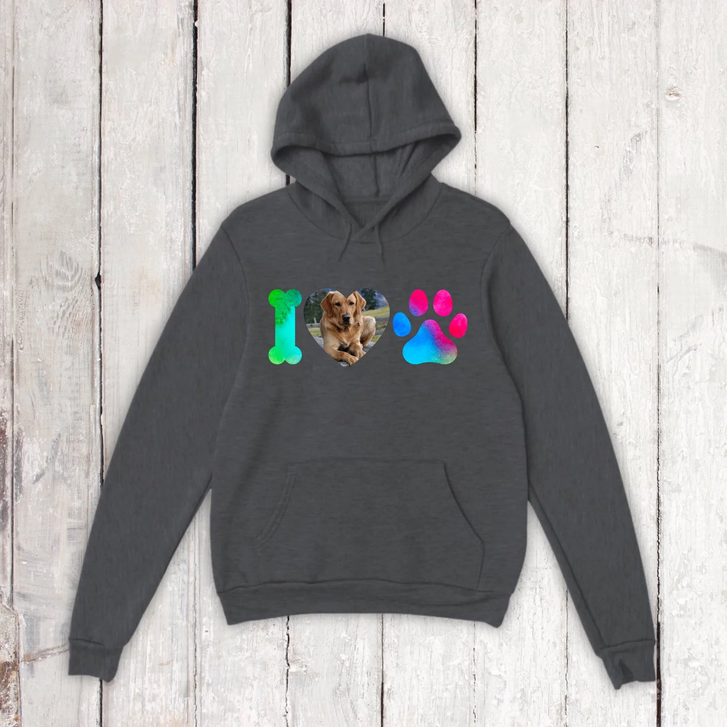 I Love Dogs mit deinem Foto - individuelles T-Shirt