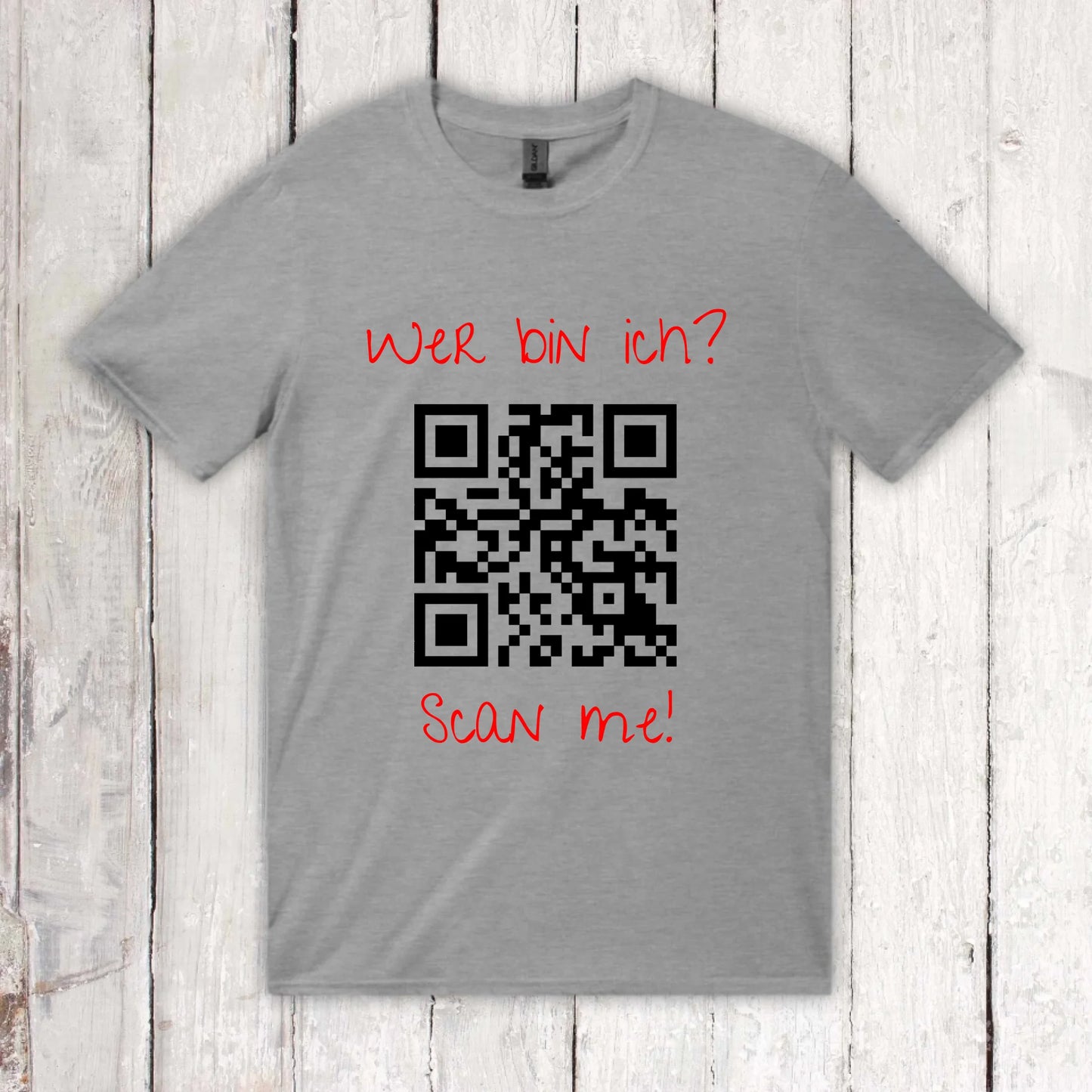 dein QR-Code | Strichcode mit Text - individuelles T-Shirt
