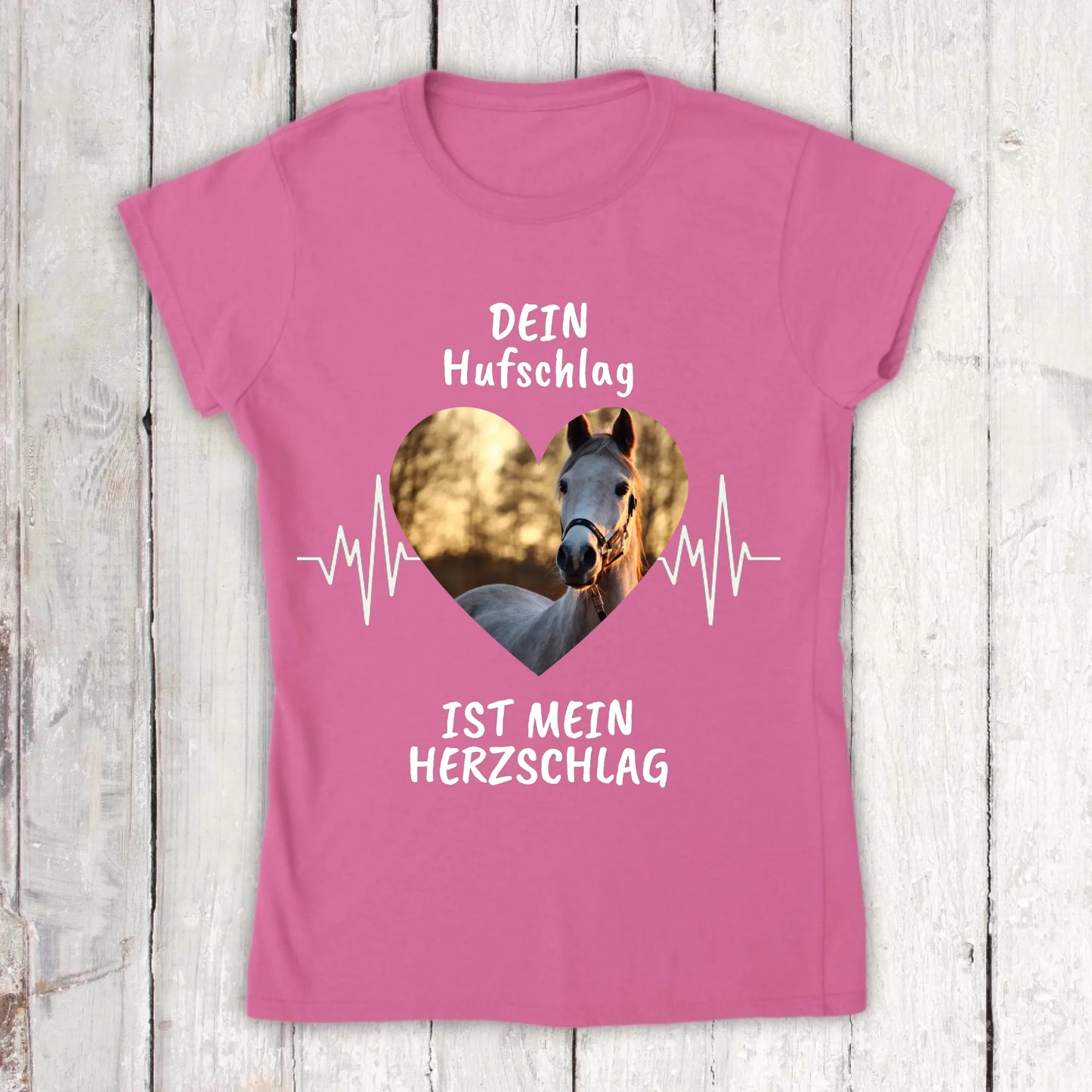 Hoodie mit Pferde Herzschlag und deinem Foto
