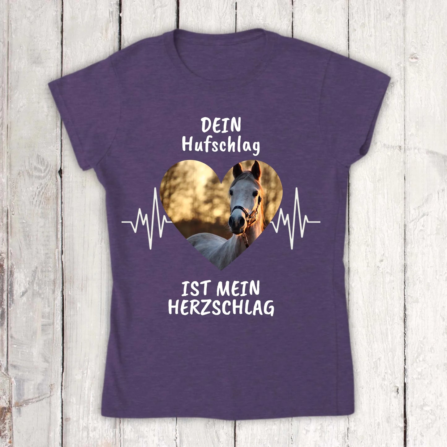 Hoodie mit Pferde Herzschlag und deinem Foto