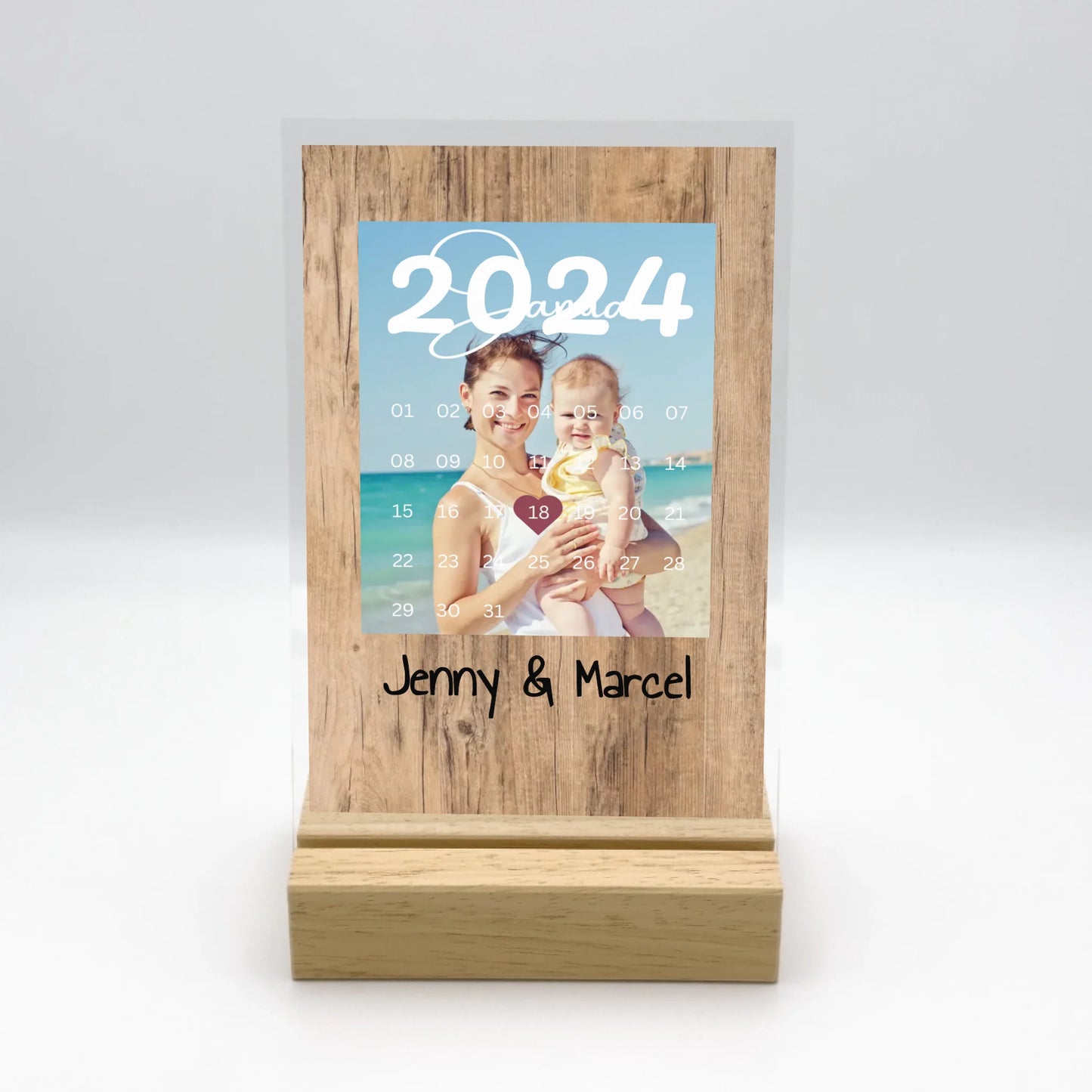 Muttertag, wann wurdet Ihr geboren? - Individuelles Acryl Glas mit LED Ständer