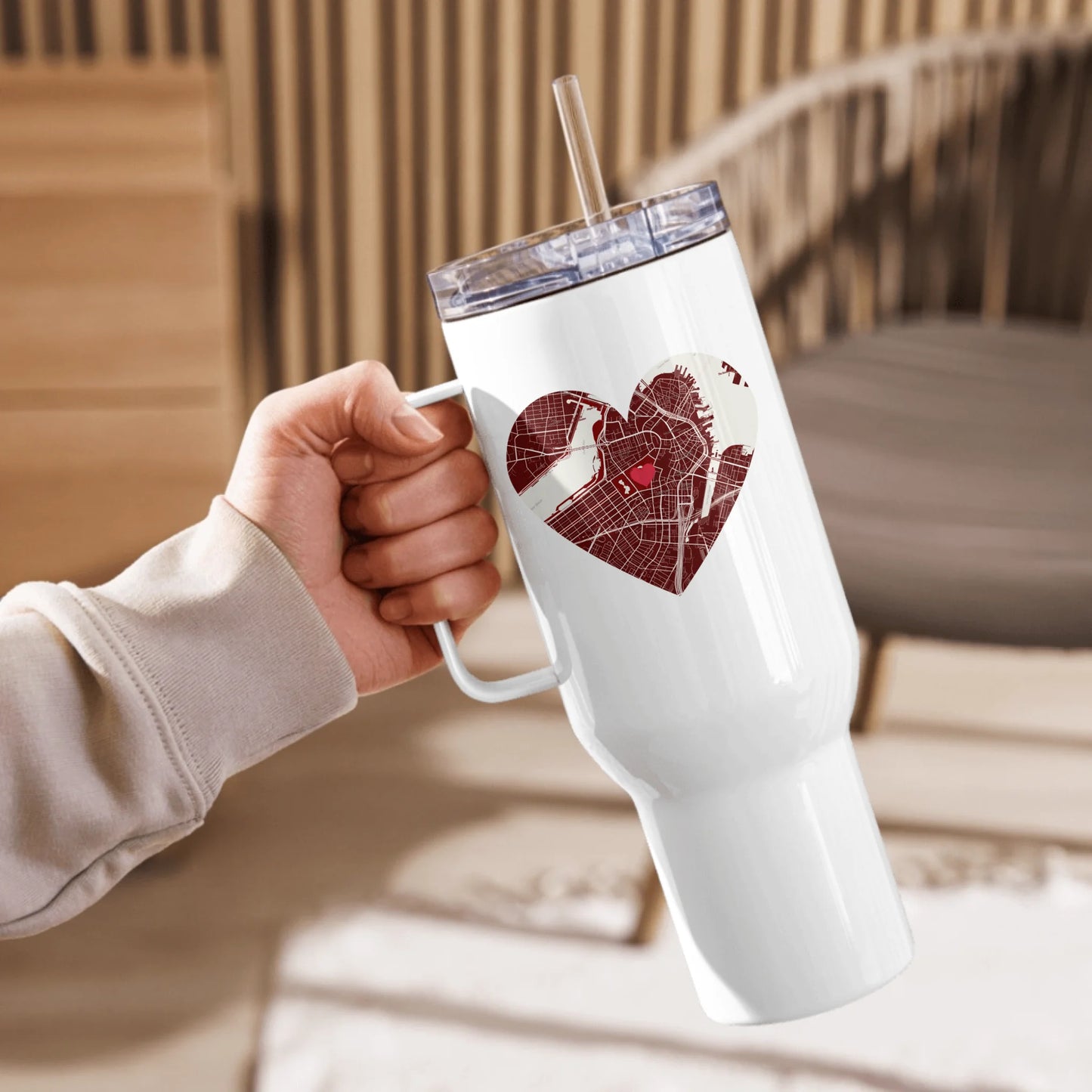 Mit deinem Foto und Text - individueller Thermobecher