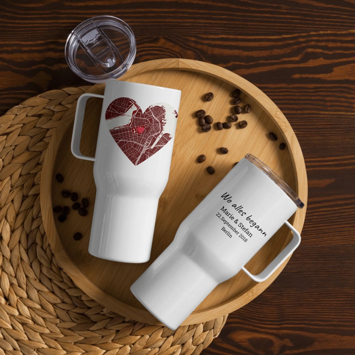 Mit deinem Foto und Text - individueller Thermobecher