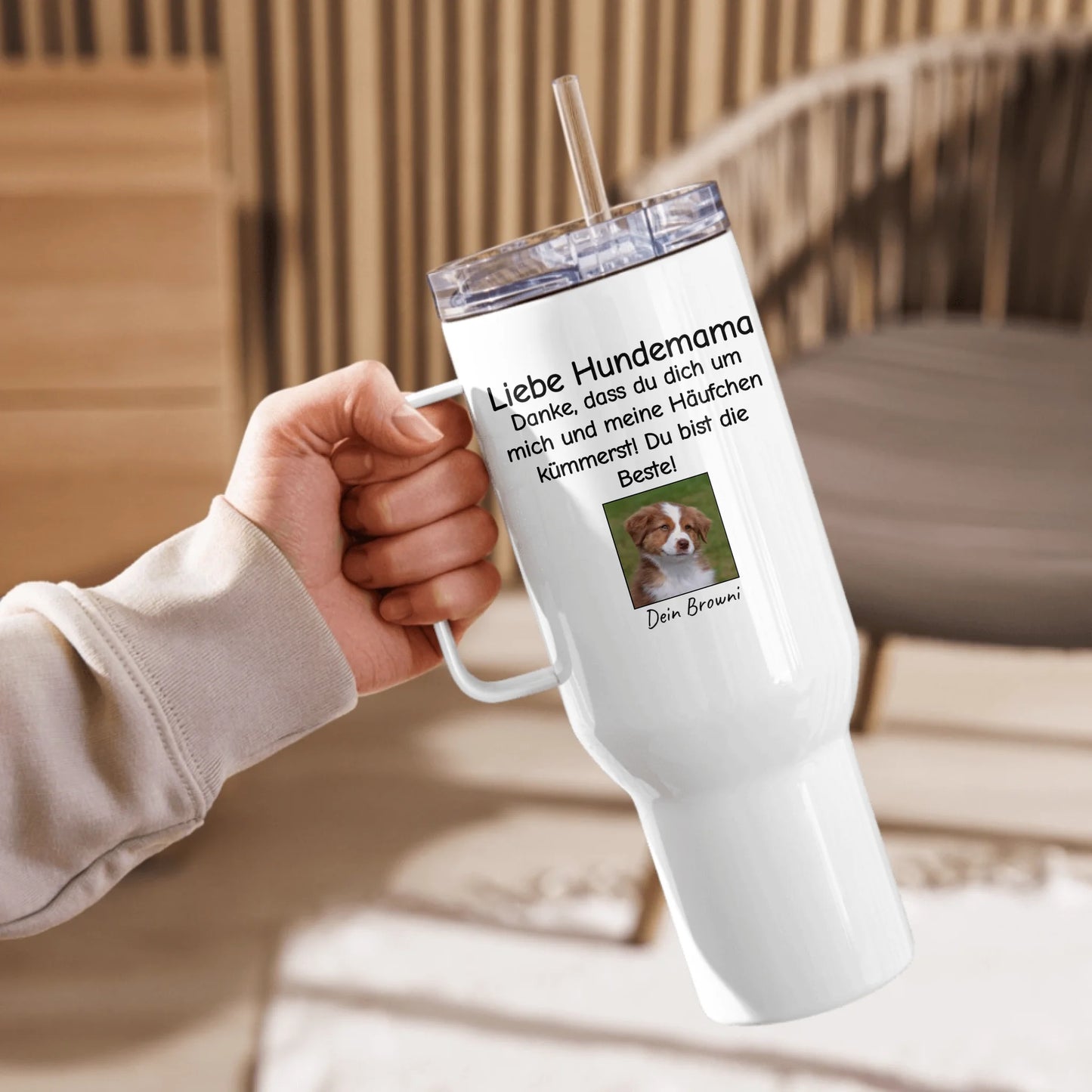 Liebste Hundemama oder Hundepapa - individueller Thermobecher