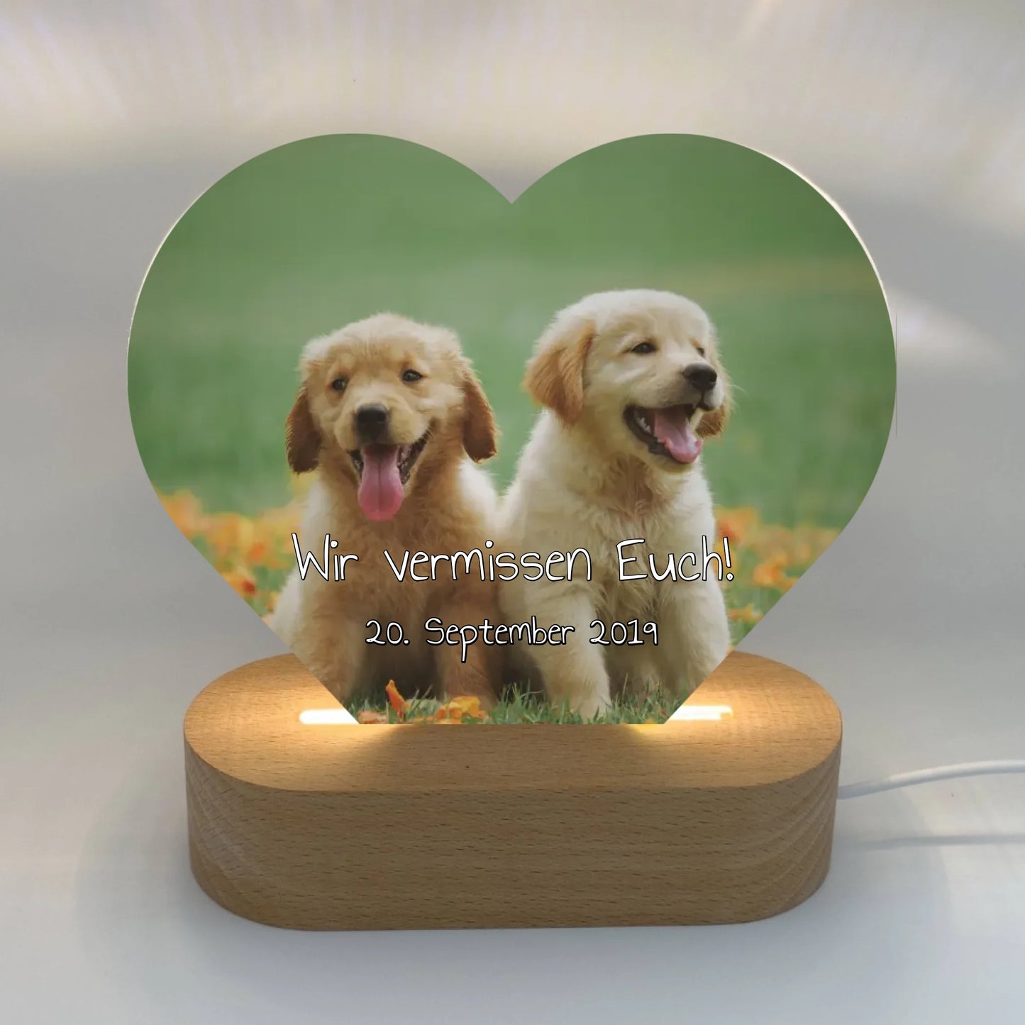 Hunde-Trauerschild und Gedenktafel aus Schiefer - individuelle Schieferplatte