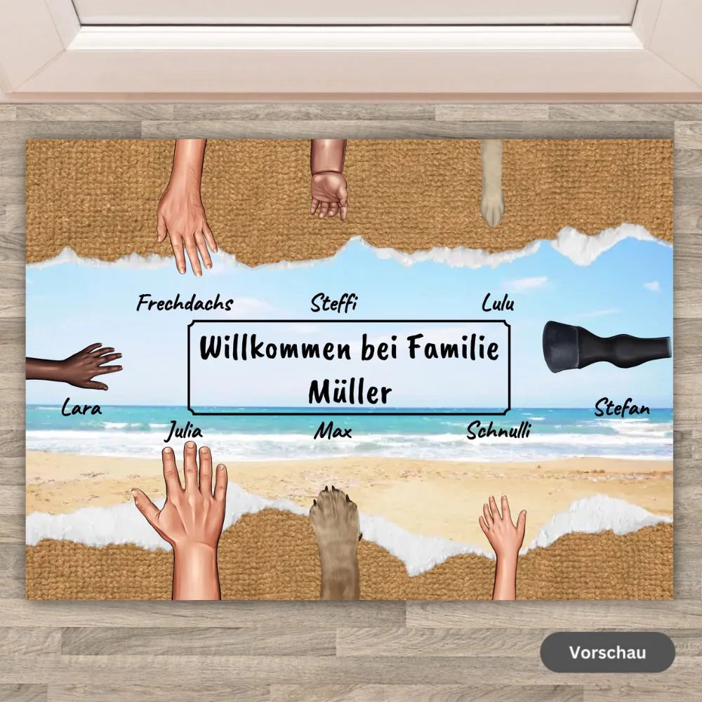 Hände und Pfoten - Individuelle Fußmatte