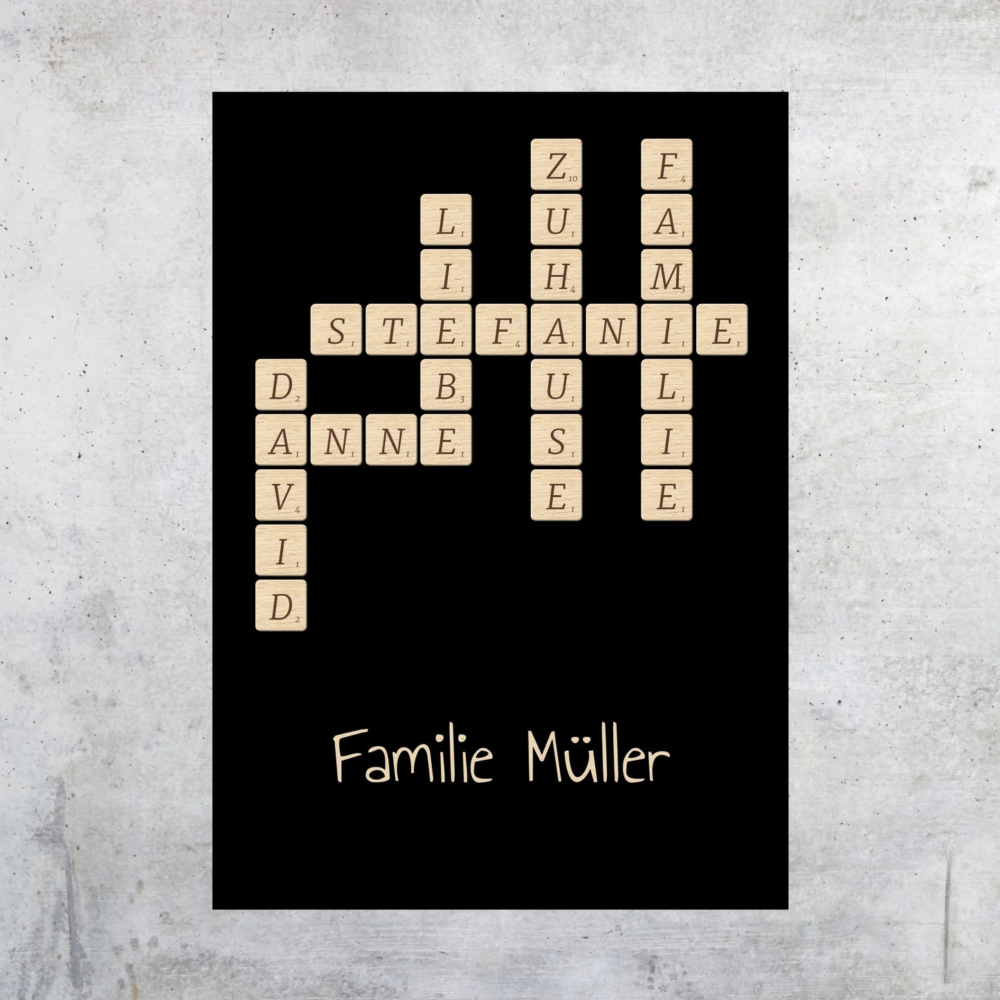 Familien Scrabble - individuelles Poster