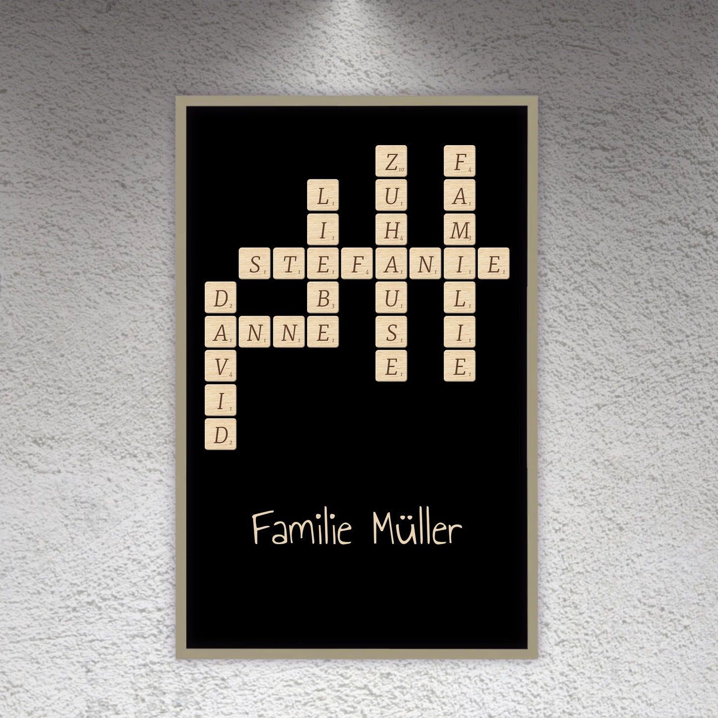 Familien Scrabble - individuelles Poster