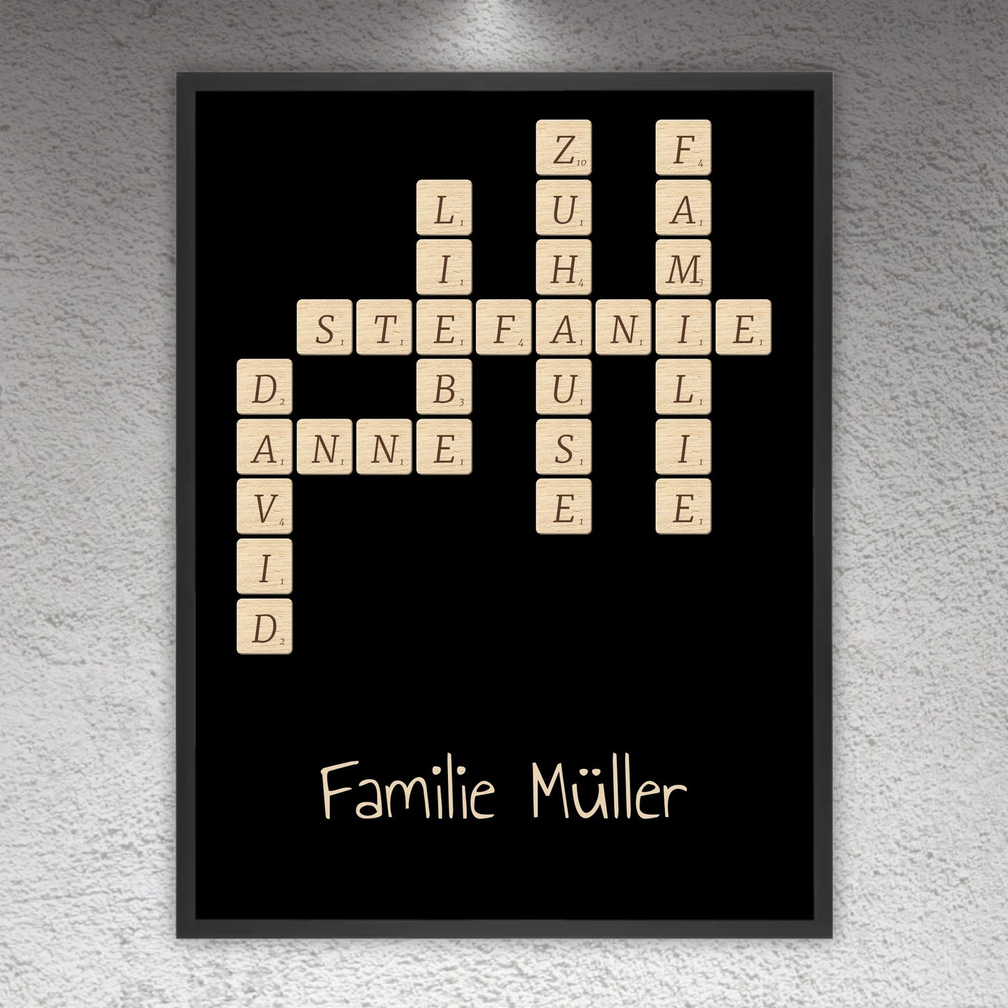 Familien Scrabble - individuelles Poster