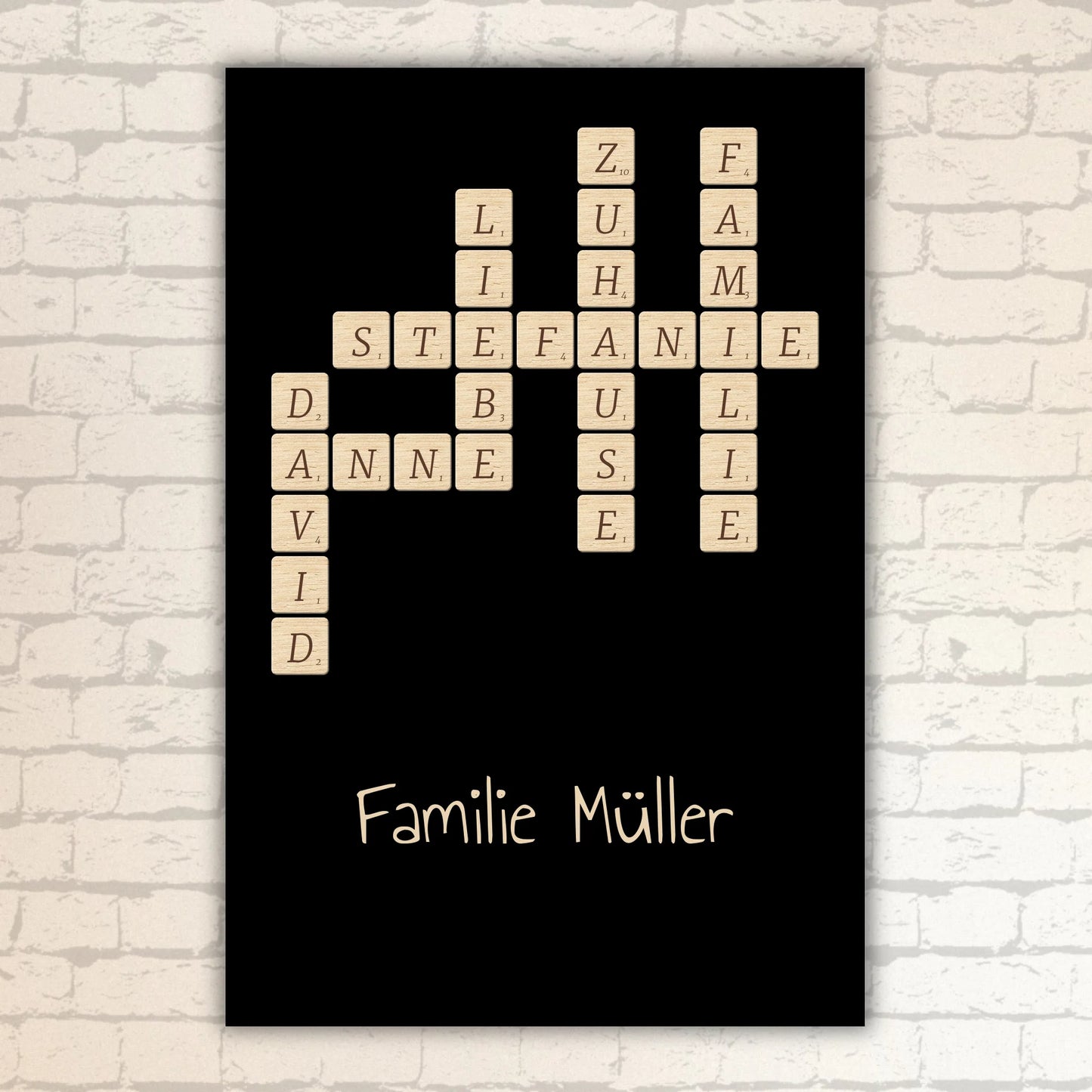 Familien Scrabble - individuelles Poster