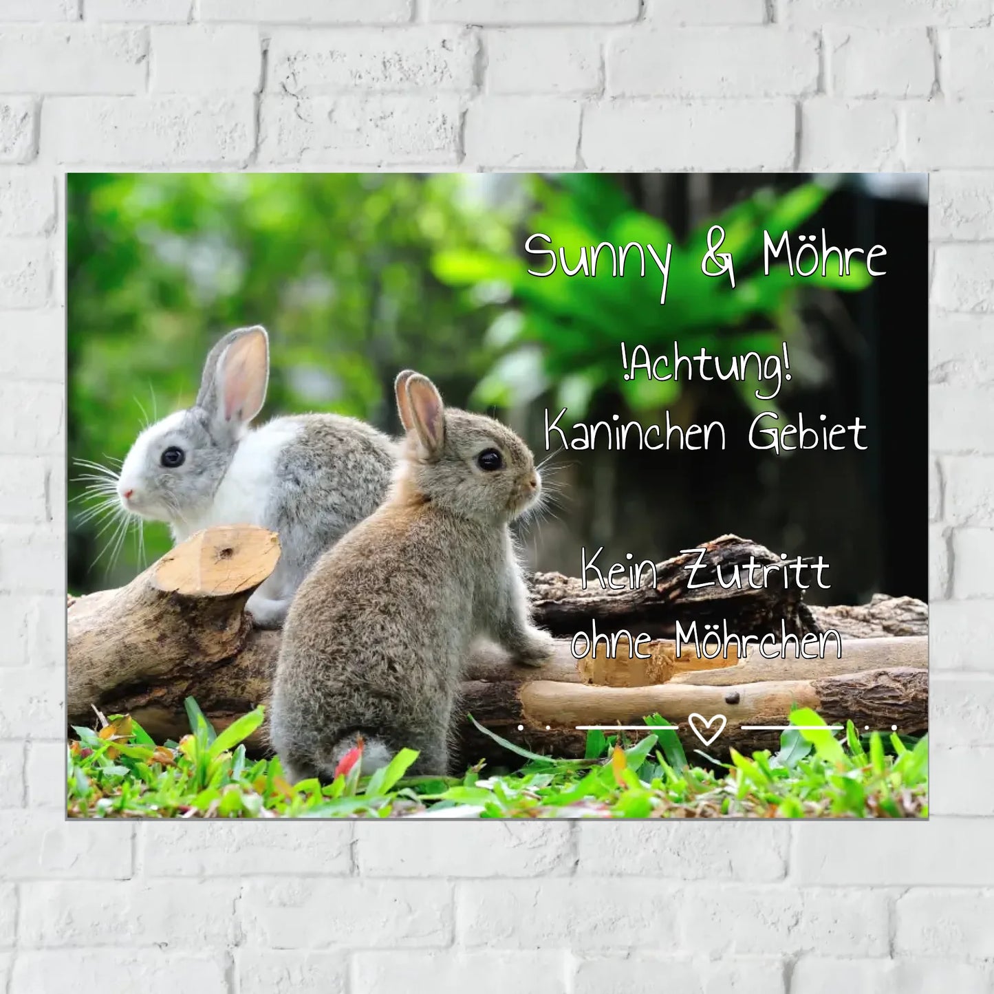 Aluminium Schild für Innen und Außen mit Löchern zur Befestigung