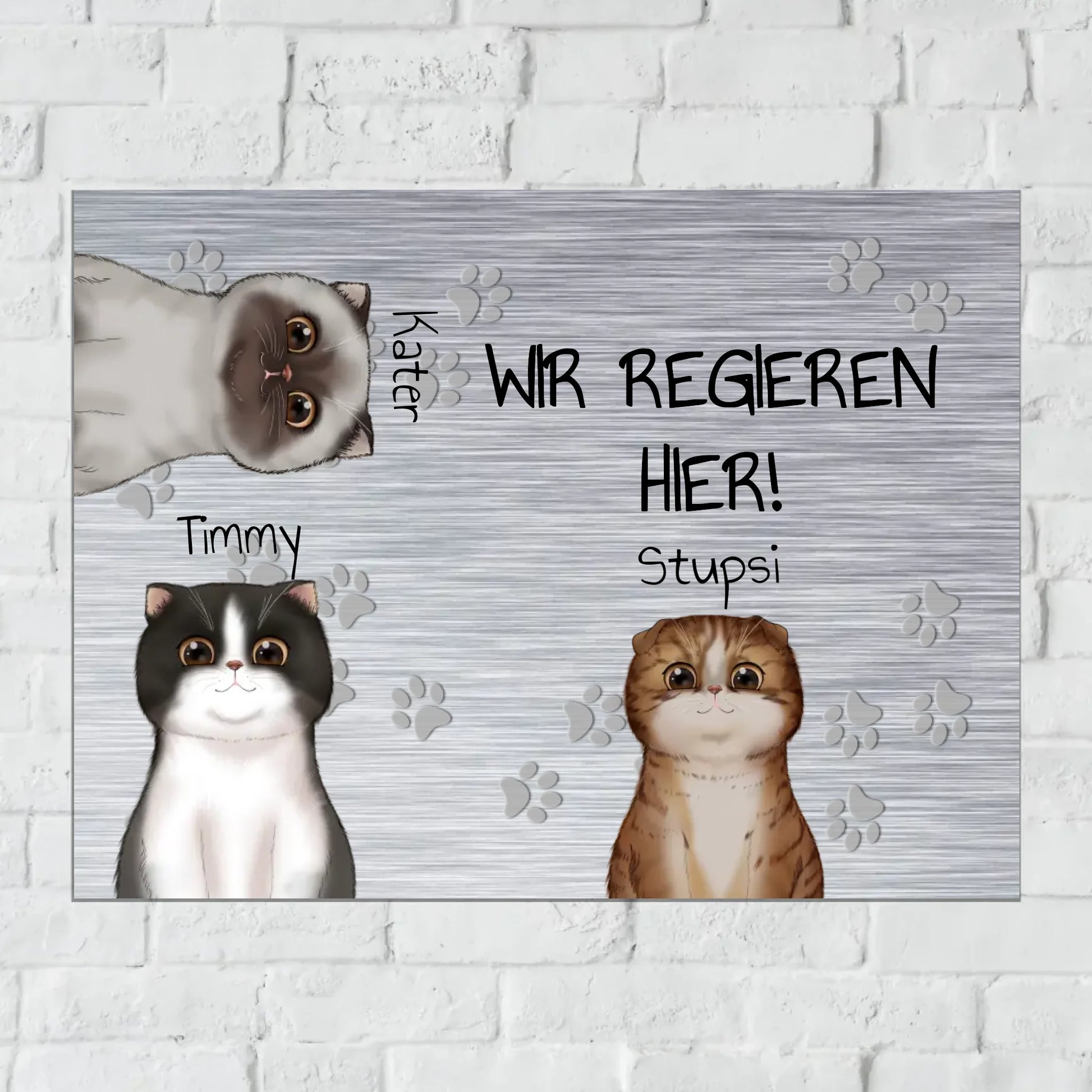 Aluminium Schild für Innen und Außen mit Löchern zur Befestigung