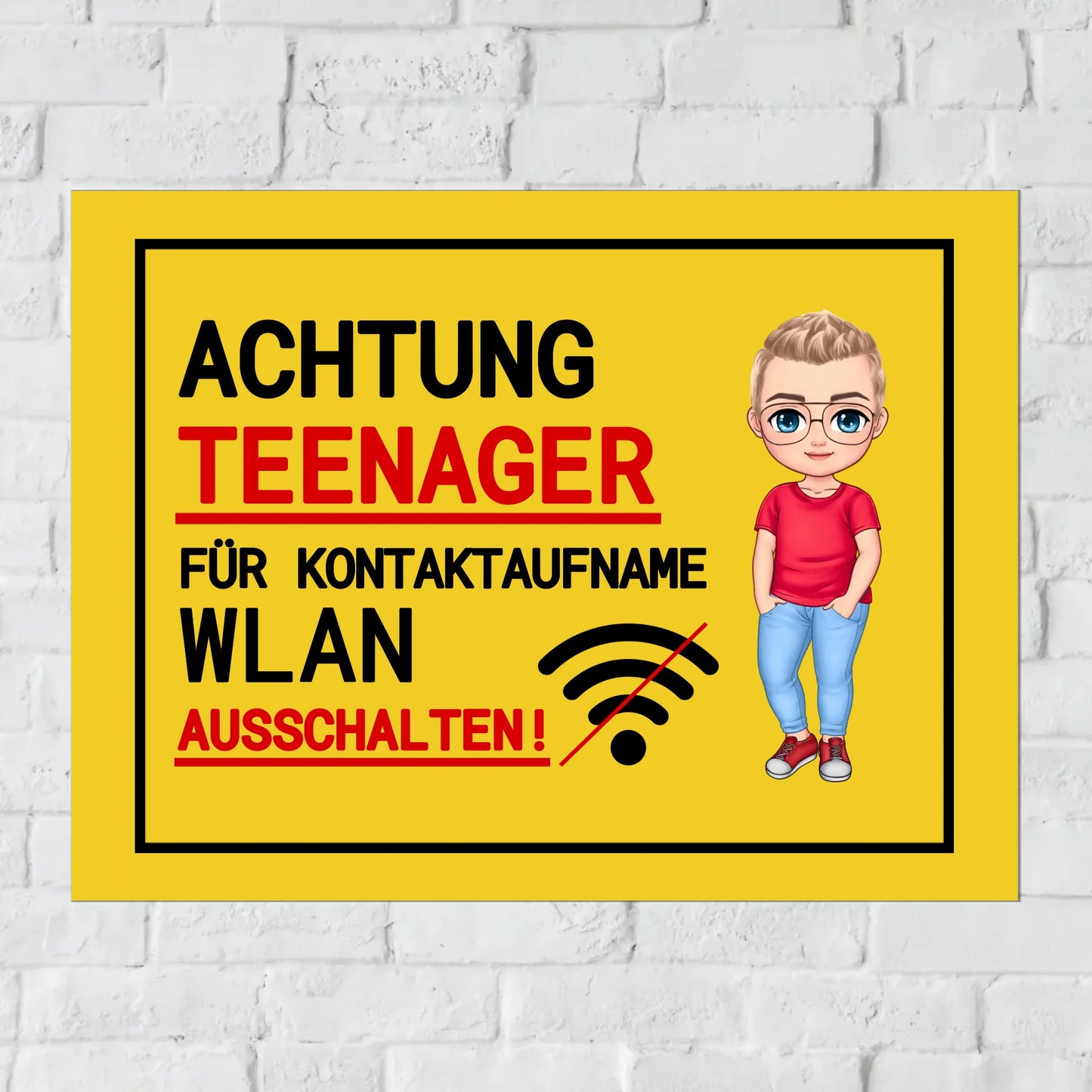 Aluminium Schild für Innen und Außen mit Löchern zur Befestigung