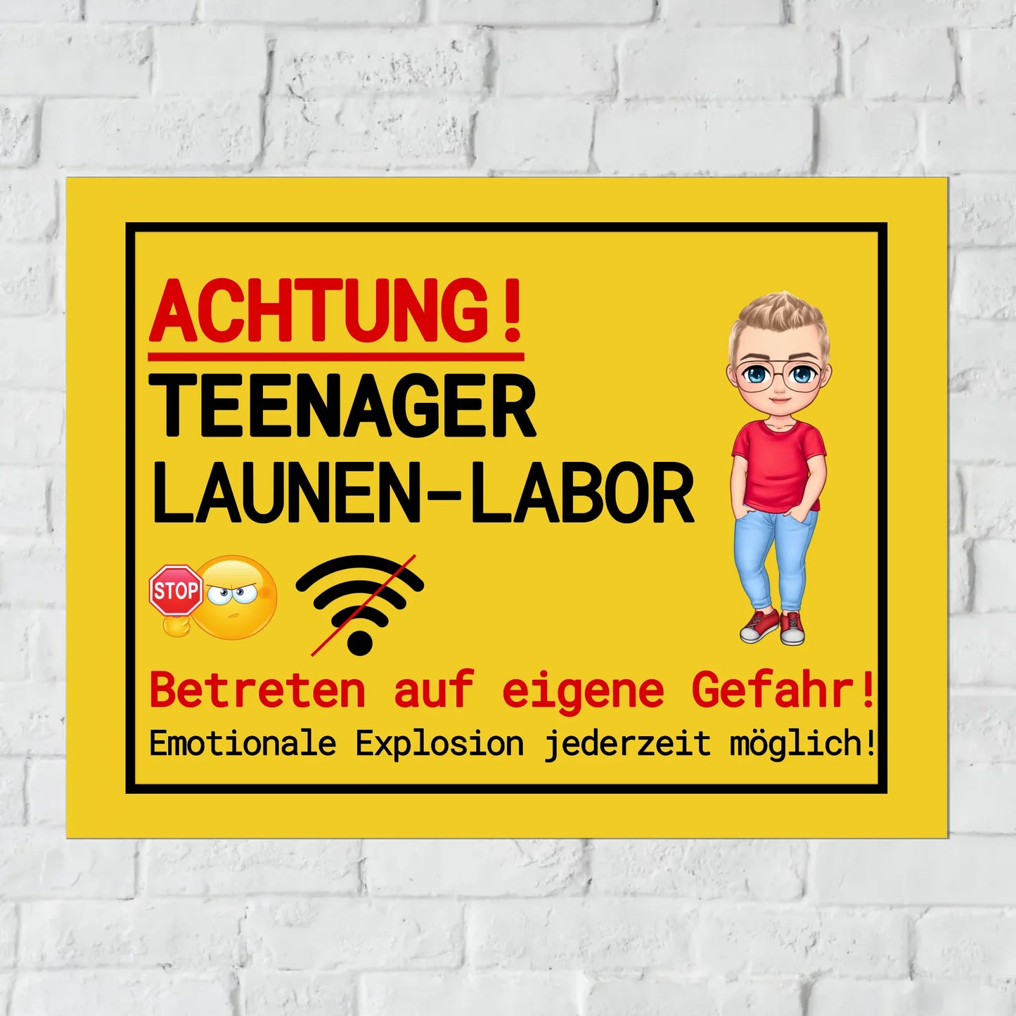 Aluminium Schild für Innen und Außen mit Löchern zur Befestigung