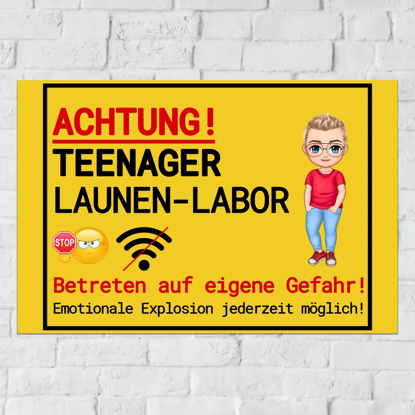 Aluminium Schild für Innen und Außen mit Löchern zur Befestigung